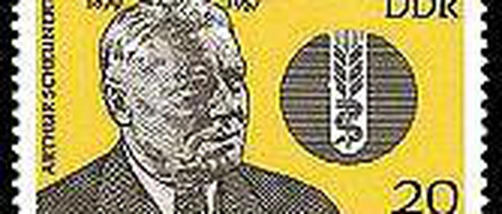 In der DDR hoch geachtet: Arthur Scheunert auf einer Briefmarke.