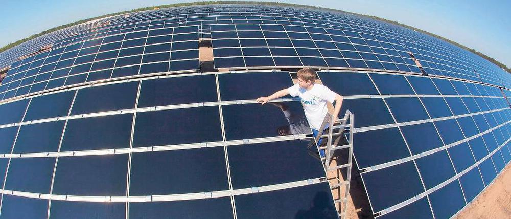 Abgerutscht. Früher war der Solarpark Lieberose der größte in Deutschland.