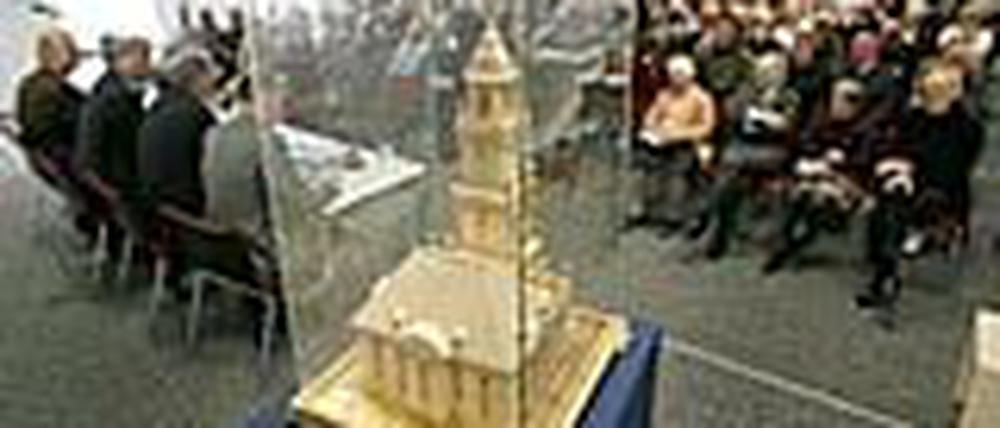 Das Modell der Garnisonkirche.