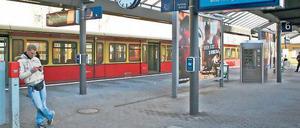 Der S-Bahnsteig des Potsdamer Hauptbahnhofes.