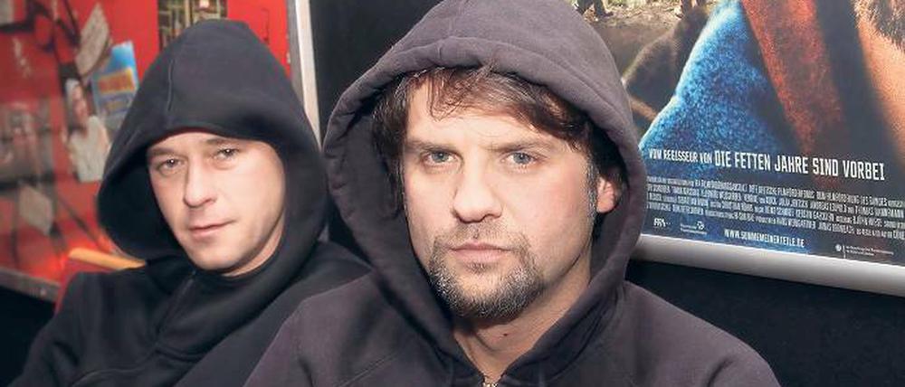 Tourmüde. Hans Weingartner (r.) und Peter Schneider im Thalia