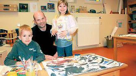Im Atelier der neuen Kita.