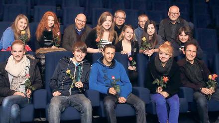 Filmklasse. Die damalige 8F stand für „Die Lehrerin“ vor der Kamera.