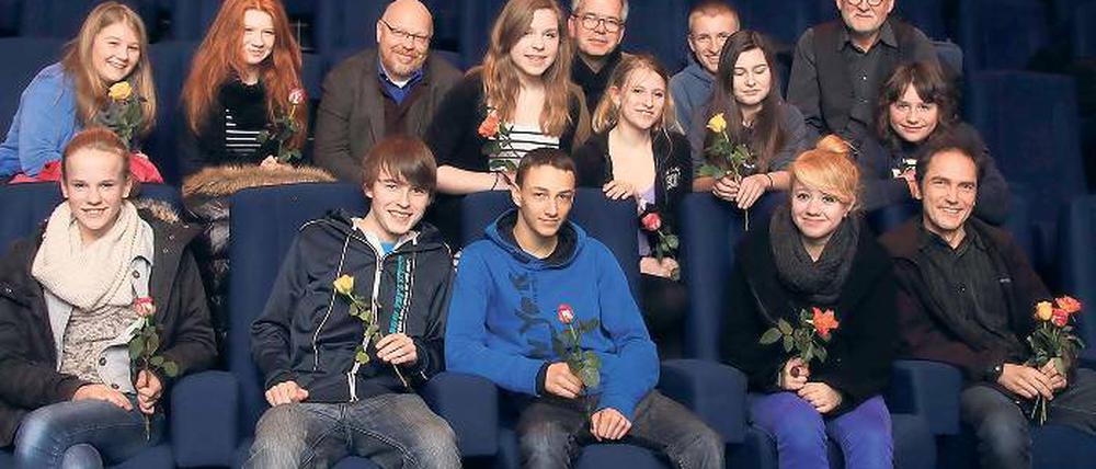 Filmklasse. Die damalige 8F stand für „Die Lehrerin“ vor der Kamera.