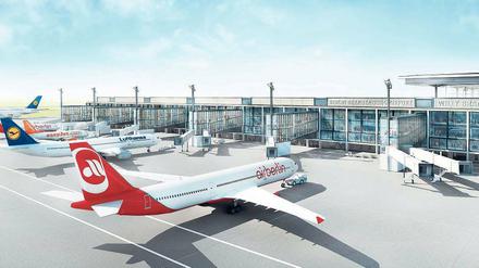 Für viele Anwohner der falsche Standort: Der Flughafen Berlin-Brandenburg in Schönefeld.