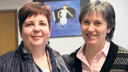 Chefetage. Musikschulleiterin Heike Lupuleak und Irmtraud Krüger.