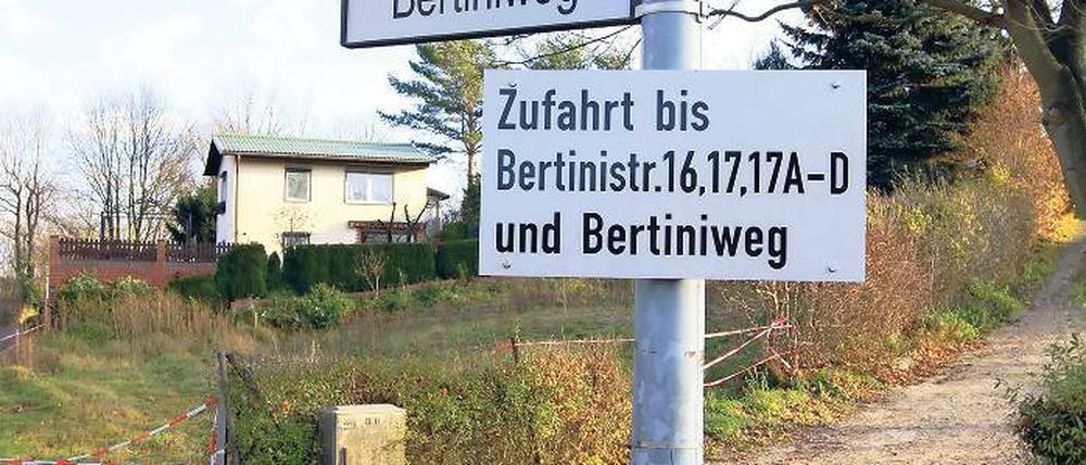 Gute Adresse, teures Bauland: Für bis zu 450 Euro pro Quadratmeter werden für Grundstücke am Bertiniweg gefordert.