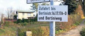 Gute Adresse, teures Bauland: Für bis zu 450 Euro pro Quadratmeter werden für Grundstücke am Bertiniweg gefordert.