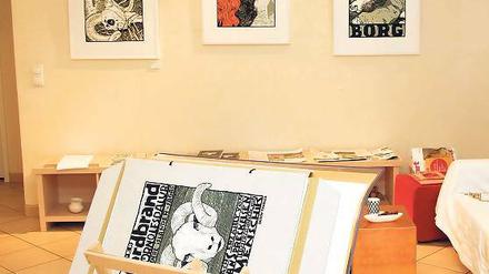 Isländersagas in elf Akten. Die Grafiken von Kat Menschik in der Galerie Zitrus.