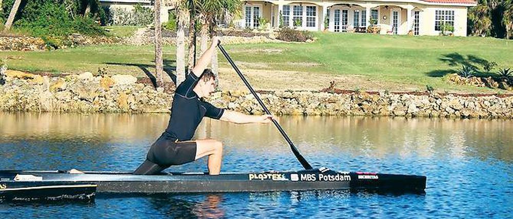 Auf dem Weg zum Quotenplatz in London. Sebastian Brendel – hier im Trainingslager in Stuart/Florida – genießt nur kurz die Weihnachtsfeiertage und trainiert dann weiter für seinen Traum Olympia 2012.