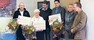 Umweltpreisträger und Initiatoren: Wolfgang Zeller, Edith Preiß, Michael Grubert, Dirk Gilhaus, Barbara Neidel und Frank Musiol.