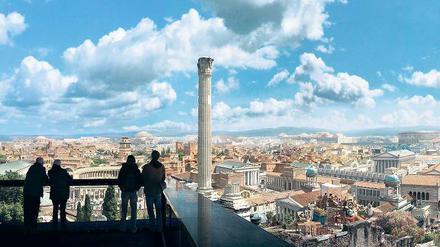 Schauen und staunen. Wie man sich Rom im Jahr 312 vorstellen kann, zeigt das Groß-Panorama in Dresden.