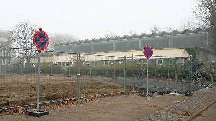 Vor dem Abriss. Die Turnhalle an der Babelsberger Marienschule.