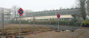 Vor dem Abriss. Die Turnhalle an der Babelsberger Marienschule.