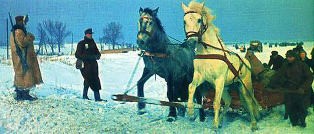 Im ostpreußischen Winter auf der Flucht.