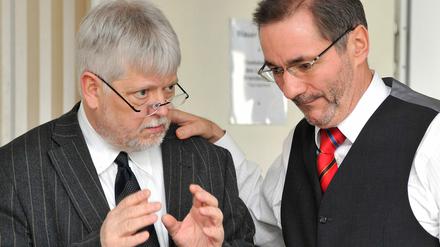 Regierungschef Platzeck und Finanzminster Markov.