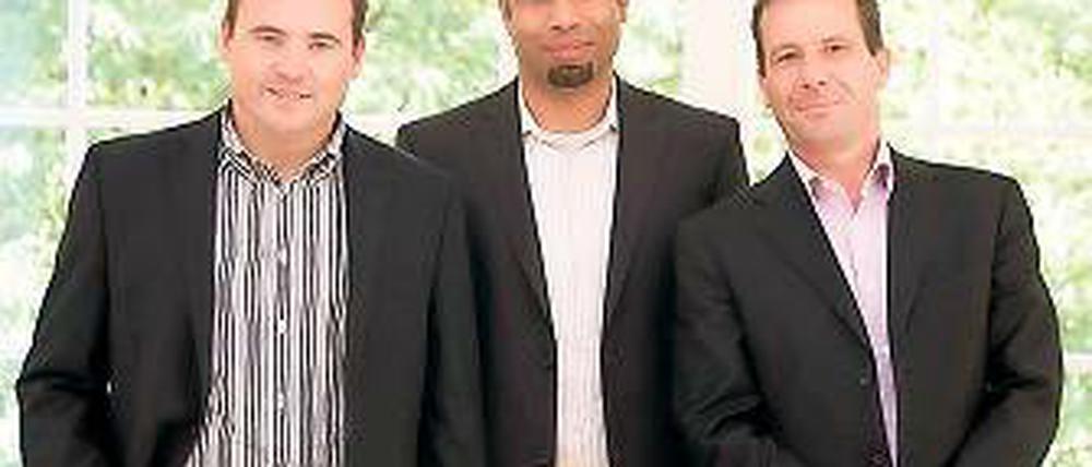 Die „E-Mail-Ordner“. Martin Geier, Danny Reimer und Jan Johannsen (v.l.).