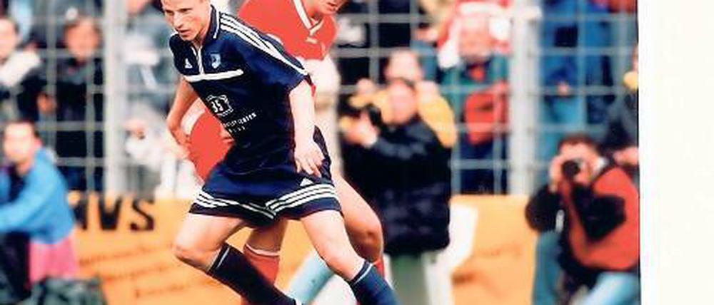 Lange her. Enrico Röver (vorn) schoss Babelsbergs erstes Tor in Liga zwei.