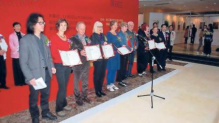 Gastprofessoren: Für Vorträge an der Universität Hangzhou geehrt.
