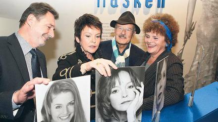 Traumfabrik im Museum. Museumschefin Bärbel Dalichow (r.) mit Jann Jakobs (l.), Katrin Sass und Volker Schlöndorff.