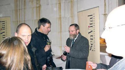 Diskussionsbedarf: Michael Grubert (l.) und Wolfgang Blasig am Freitag in Kleinmachnow.