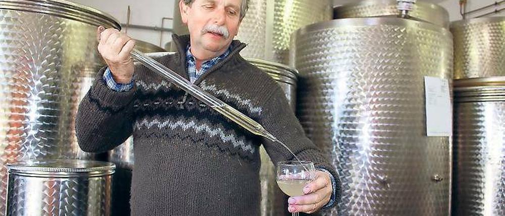 Da er selbst keltert, hat Klaus Wolenski auch über den Winter zu tun.