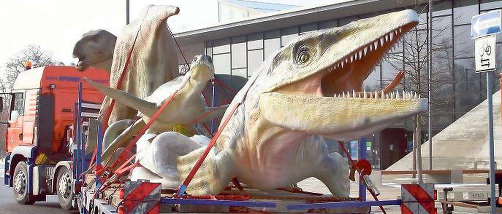 Von der Dino- zur Krokosphäre? Urzeitgiganten zogen 2008 Besucher in die Tropenhalle. Jetzt könnten echte Krokodile folgen.