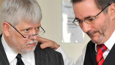 Regierungschef Platzeck und Finanzminster Markov.
