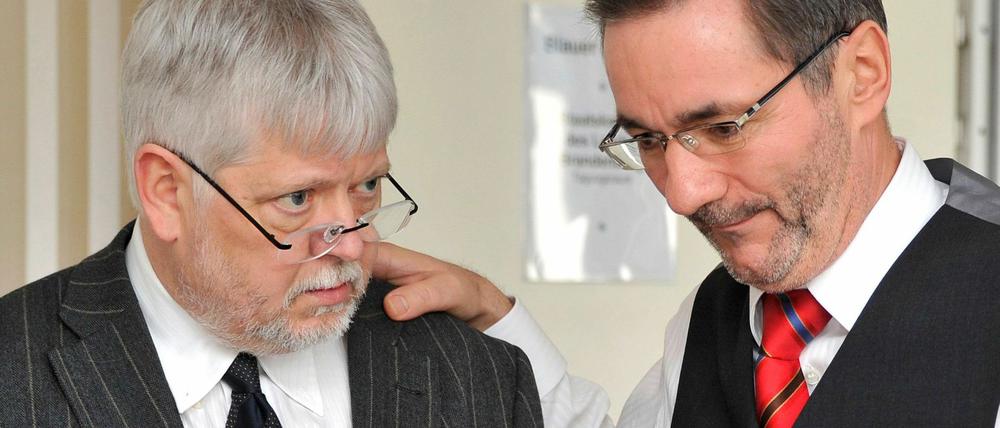 Regierungschef Platzeck und Finanzminster Markov.