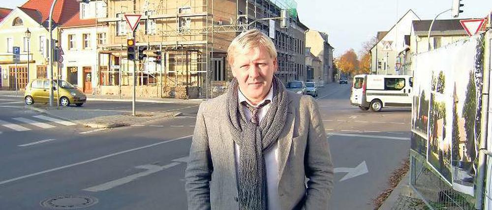Umbau. Bernhard Knuth will die Beelitzer Innenstadt verschönern.