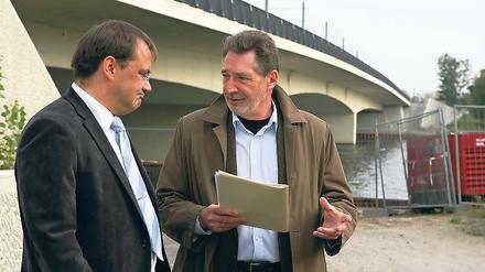 Unseins über Förderhöhe. Jörg Vogelsänger (li.) und Jann Jakobs.