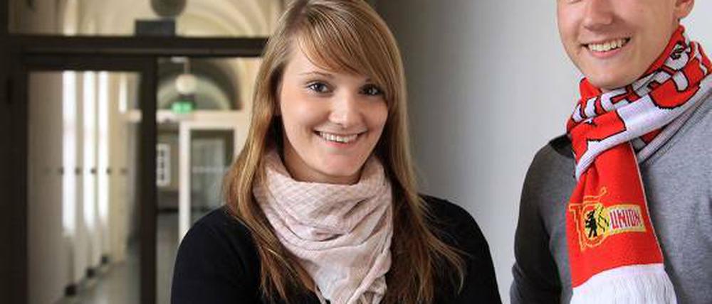 Azubis bei der Stadtverwaltung: Katrin Meißner und Steffen Opitz.
