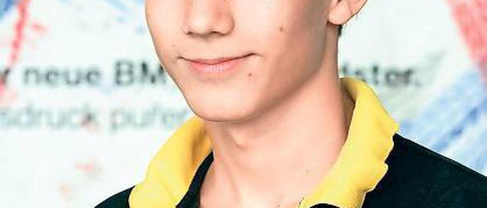 Der Jüngste. Julian Drachenberg spielt mit 15 Jahren nun beim Hueber-Cup.