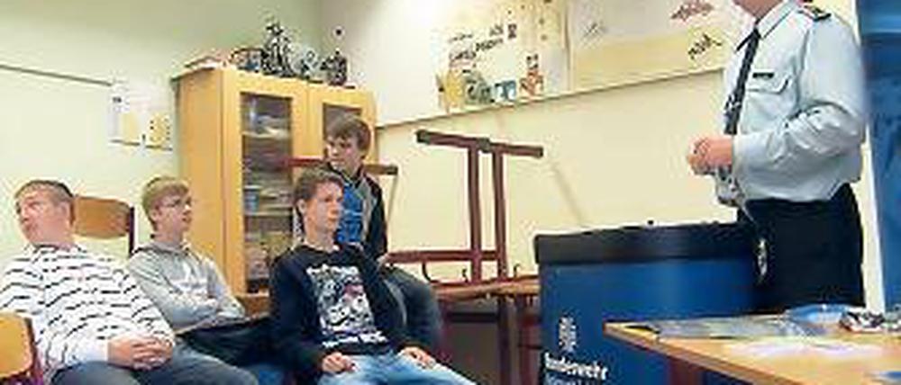 Konnte die meisten Schüler locken: Hauptfeldwebel Jens Hörnke.