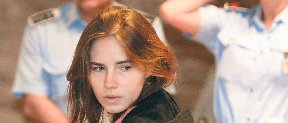 Das Eisige in ihren Augen ist gewichen. Amanda Knox am Freitag im Gerichtssaal von Perugia.