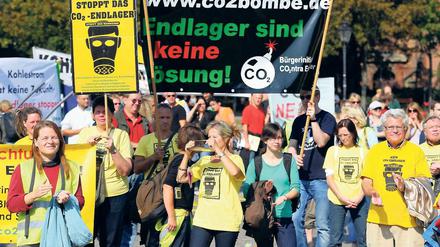 Protest. Gegen CCS gibt es im Land Brandenburg massiven Widerstand.