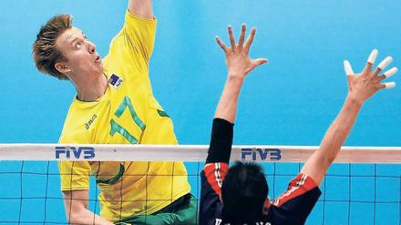 Neuer Mann. Paul Carroll, hier im Trikot des australischen Nationalteams, verstärkt zur neuen Saison die BR Volleys.