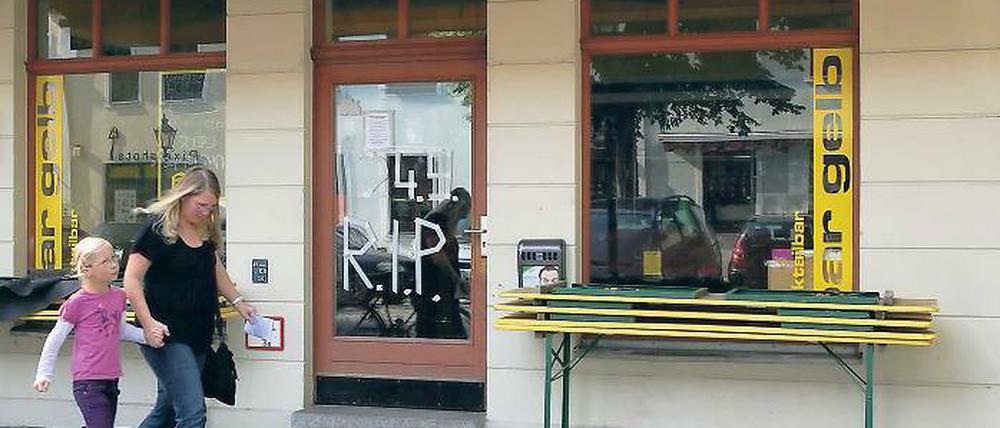 Kein Gelb mehr. Die „Bar Gelb“ in der Dortustraße schließt ihre Pforten.