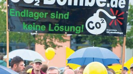 Breiter Widerstand. Große Teile der Bevölkerung in Ostbrandenburg sind wie hier in Beeskow (Oder-Spree) gegen die Pläne Vattenfalls für ein Kohlendioxid-Speicher.