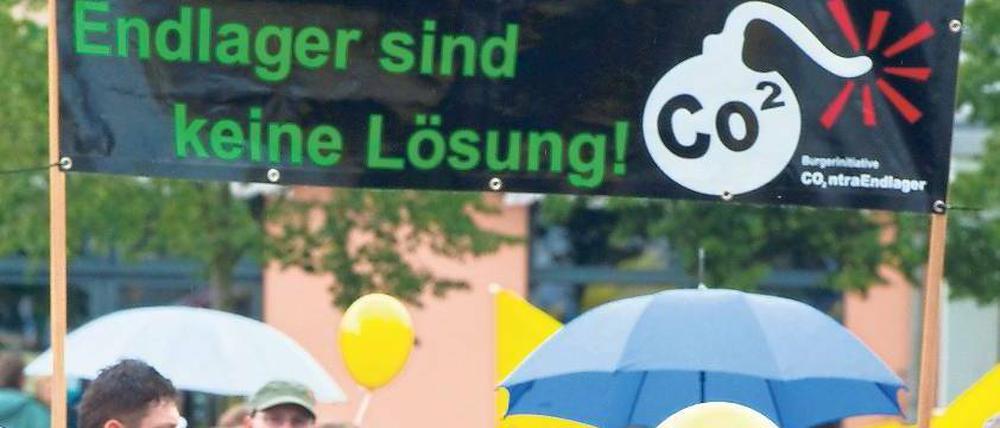 Breiter Widerstand. Große Teile der Bevölkerung in Ostbrandenburg sind wie hier in Beeskow (Oder-Spree) gegen die Pläne Vattenfalls für ein Kohlendioxid-Speicher.
