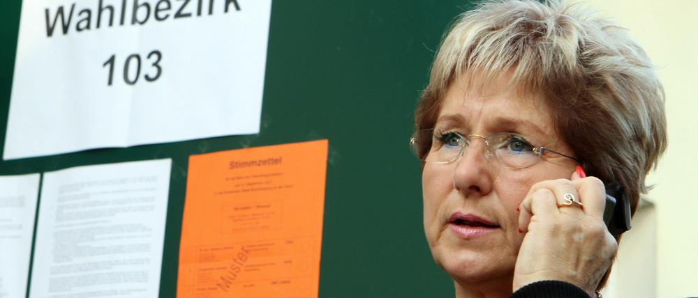 Siegerin im ersten Wahlgang in Brandenburg an der Havel: Amtsinhaberin Dietlind Tiemann (CDU).