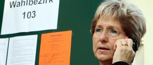 Siegerin im ersten Wahlgang in Brandenburg an der Havel: Amtsinhaberin Dietlind Tiemann (CDU).