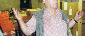 Knuth Steenwerth im früheren Luftschutzkeller unter dem Kino.