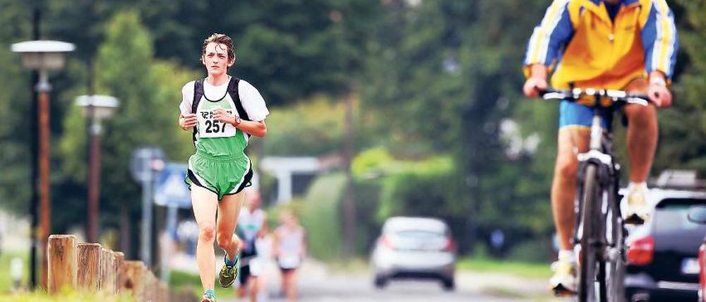 Dritter Start, erster Sieg. Tom Thurley am Samstag in Rehbrücke.