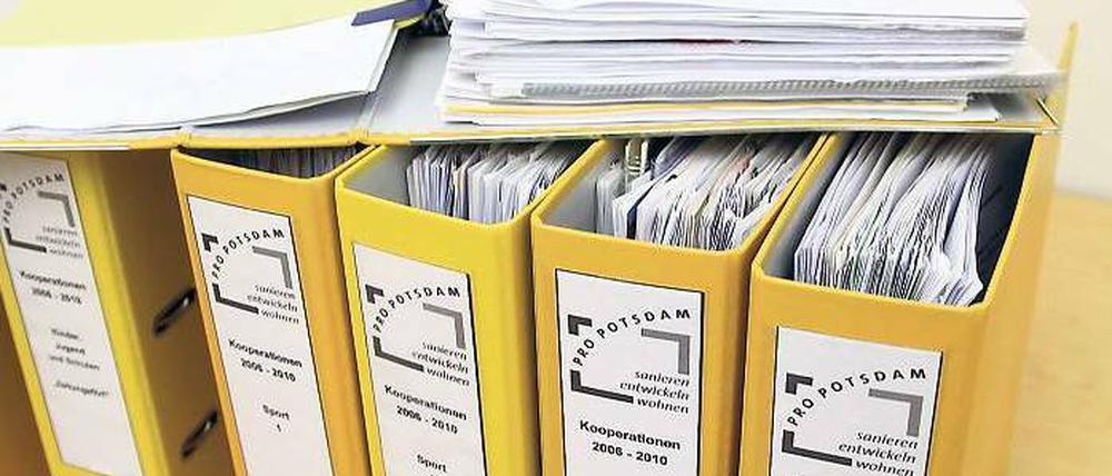 Transparenz pur. Die Pro Potsdam hat ihre Akten für Journalisten geöffnet. Bald sollen die Zahlen auch im Netz stehen.