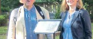 Nachfahren des Künstlers:Wolfgang Keller und Manja Zecha.