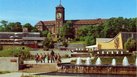 Kommt jetzt die Abrissbirne? DDR-Schwimmhalle und „Minsk“ sind nicht denkmalwürdig, sagt das Landesamt für Denkmalpflege. Auch deshalb, weil die Stadtwerke im Zuge ihrer Munitionssuche die dazugehörigen Treppen und Springbrunnen auf dem Brauhausberg abreißen ließ.