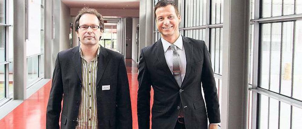 Jungunternehmer Patrick Großmamm (li.) und Frank Krzeslack.