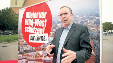 Bezahlbar soll es sein. Die Linke – hier Wirtschaftssenator Harald Wolf – macht eine Neuauflage der rot-roten Koalition von einer Neuausrichtung der Mietenpolitik abhängig.