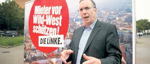 Bezahlbar soll es sein. Die Linke – hier Wirtschaftssenator Harald Wolf – macht eine Neuauflage der rot-roten Koalition von einer Neuausrichtung der Mietenpolitik abhängig.